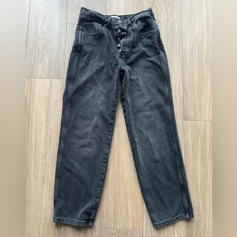 Boyish Relaxed Straight Jeans Women’s Size 27 Black Cotton Denim Pants